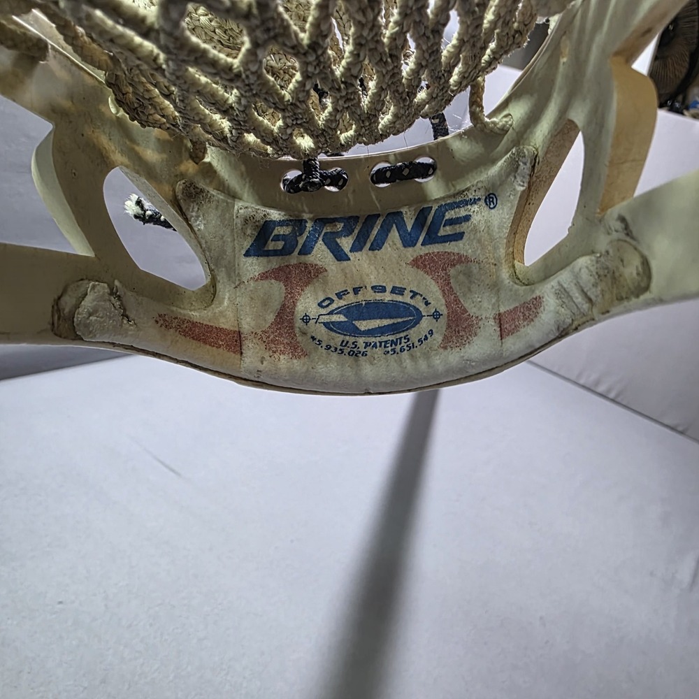 Brine Mens F-10 Powergrip Aluminum Lacrosse Stick 42" Silver White VGC - Picture 15 of 16